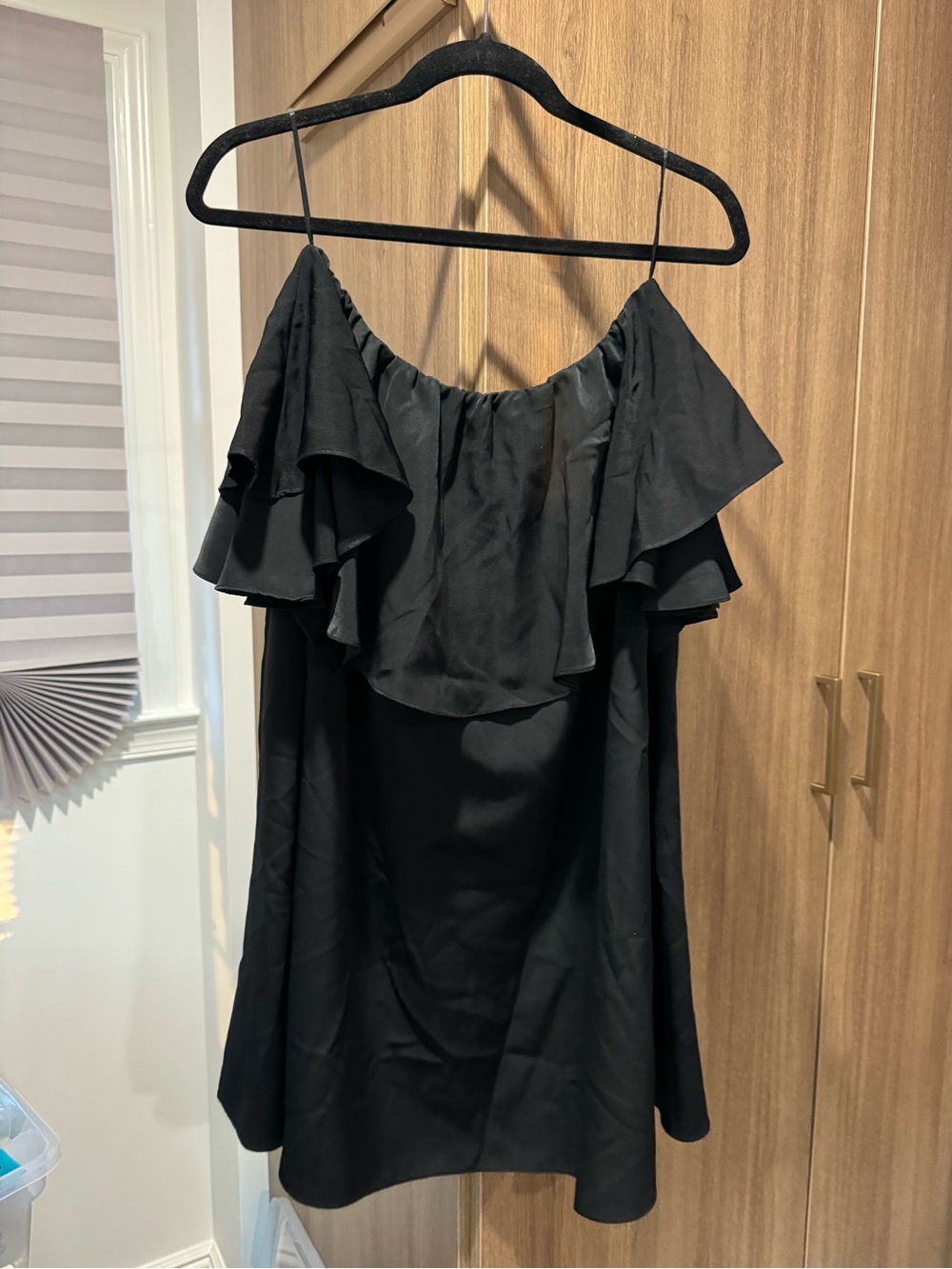 MLM Black One-Shoulder Ruffle Dress - Picture 3 of 3